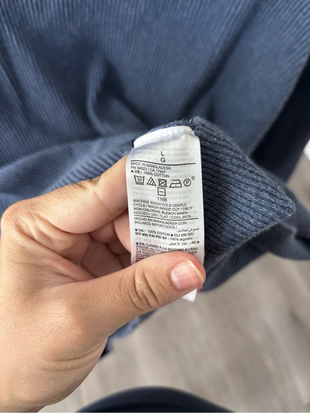 Old Navy Navy Ribbed V‑Neck Polo grandpa Sweater - Picture 5 of 7